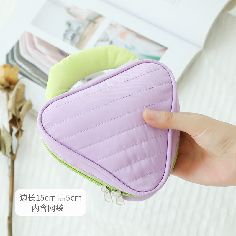Large Capacity Color-Blocked Makeup Bag | Stylish Travel Essential