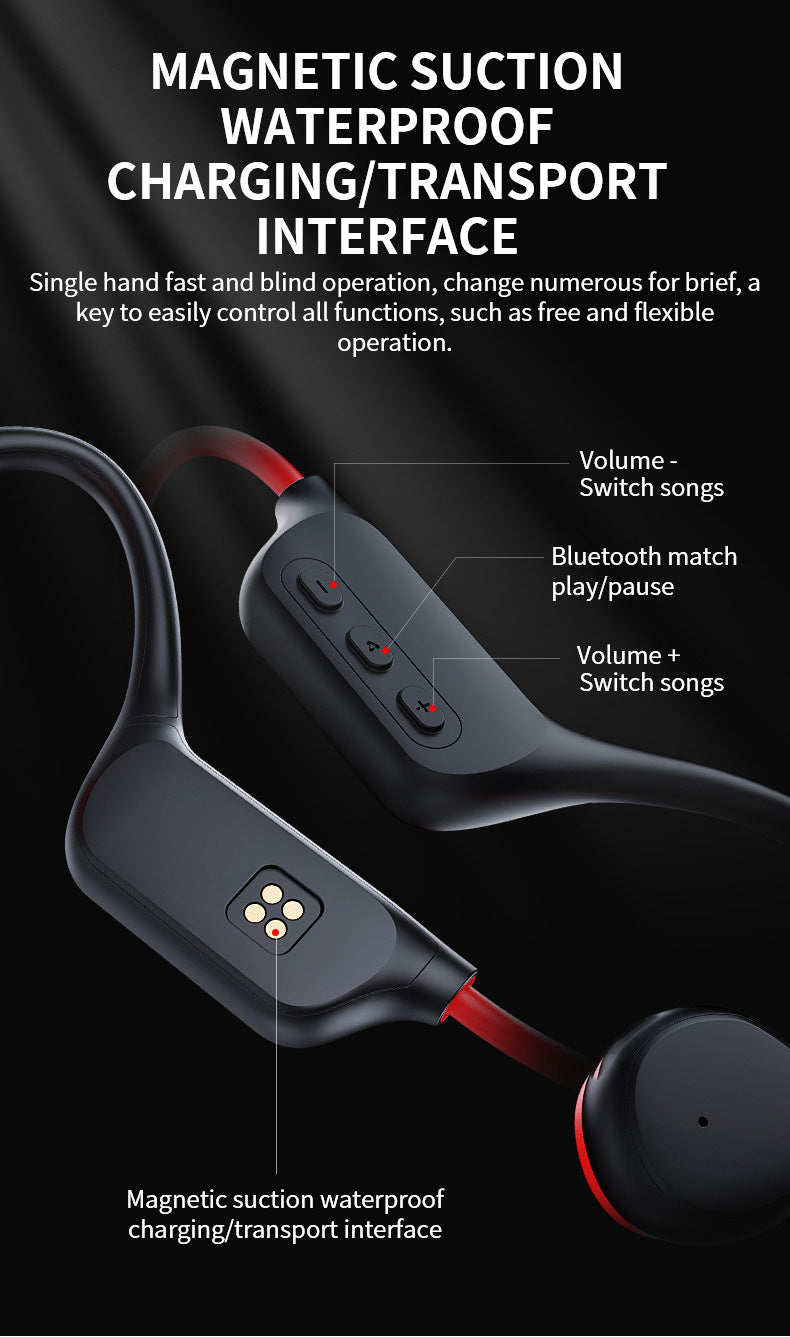 Bluetooth Bone Conduction Earphones | Waterproof MP3 Headphones