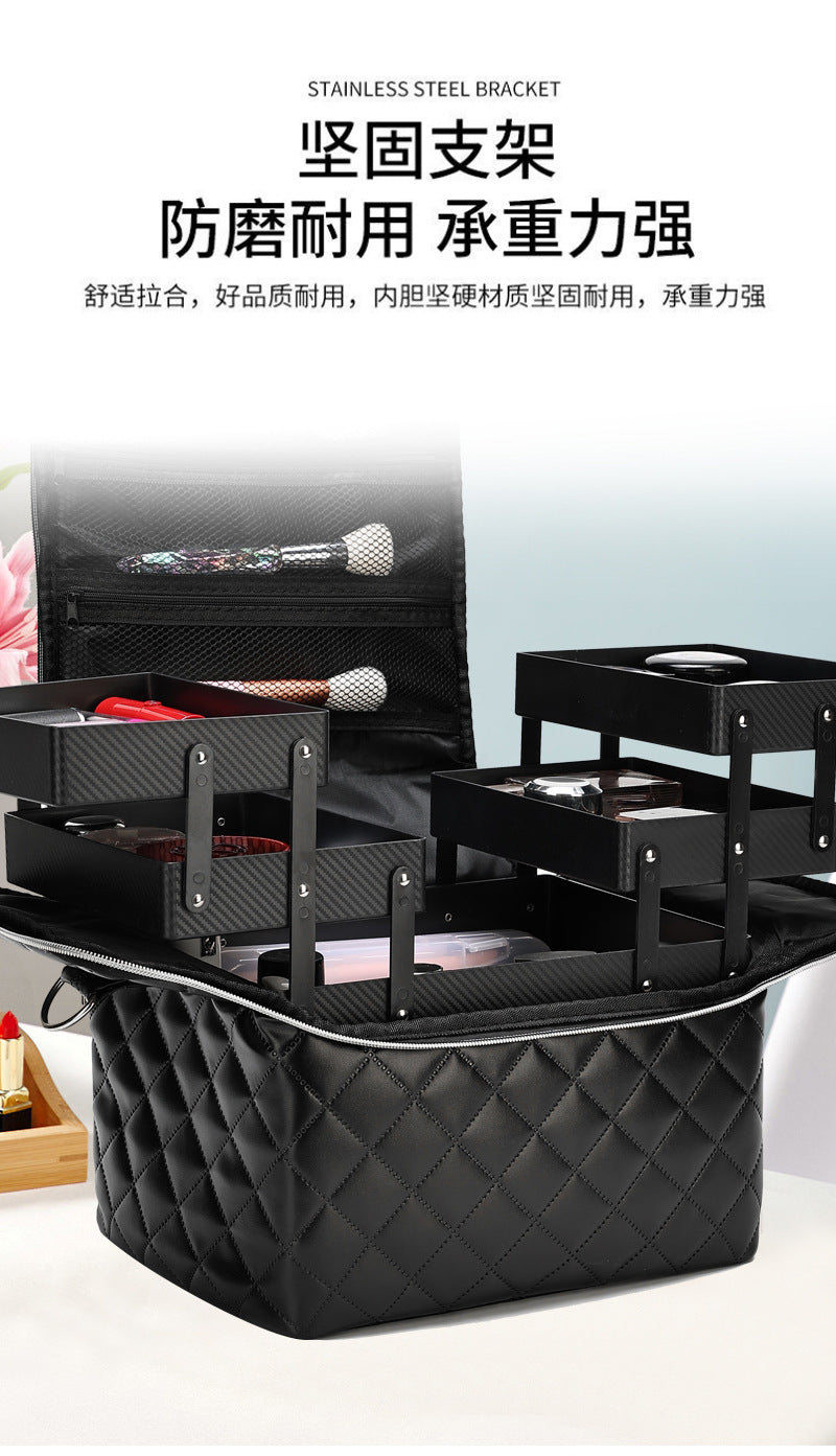 Stylish Large Capacity Makeup Brush Set Cosmetic Storage Bag