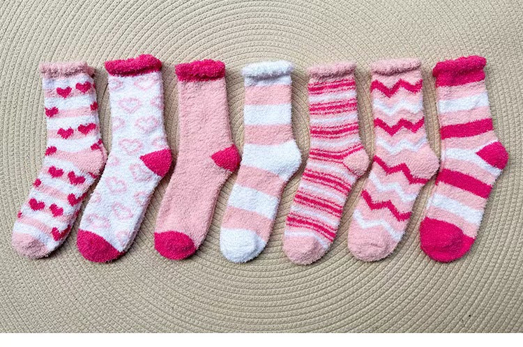 Cozy Heart-Shaped Floor Socks for Women | Warm & Non-Shedding