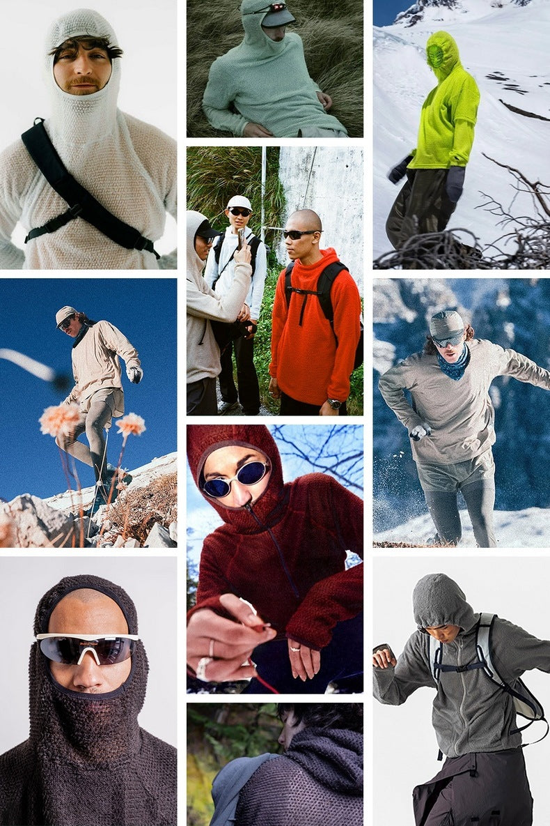 Thermolite® Lightweight Hooded T-Shirt Men's Long Sleeve Thermal Hoodie for Hiking, Camping & Cycling Anti-Static & Anti-Pilling