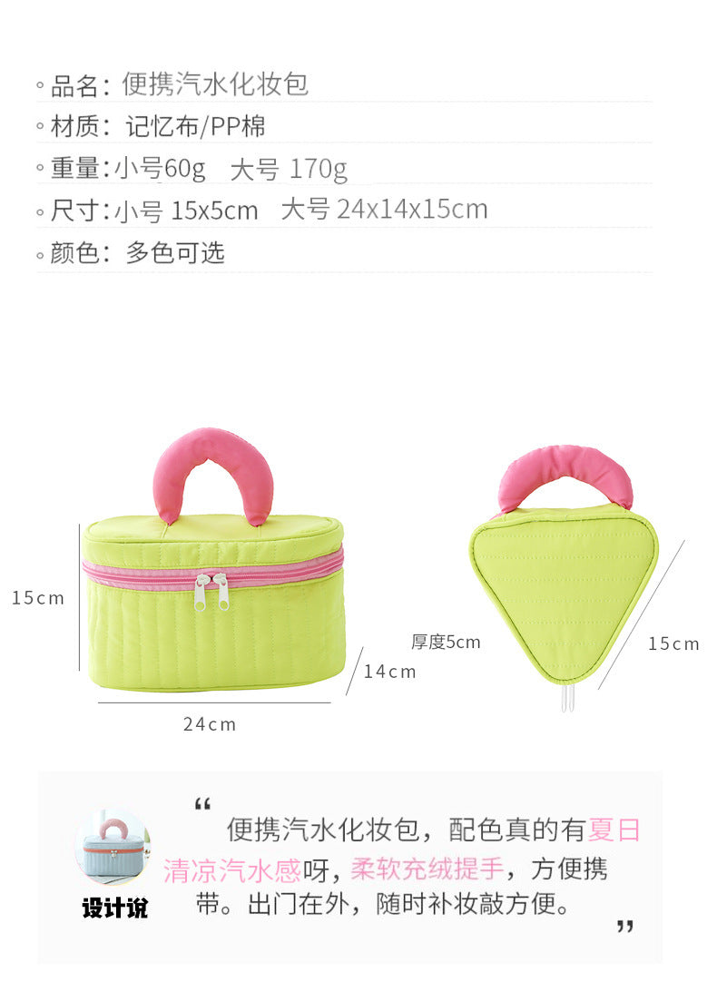 Large Capacity Color-Blocked Makeup Bag | Stylish Travel Essential