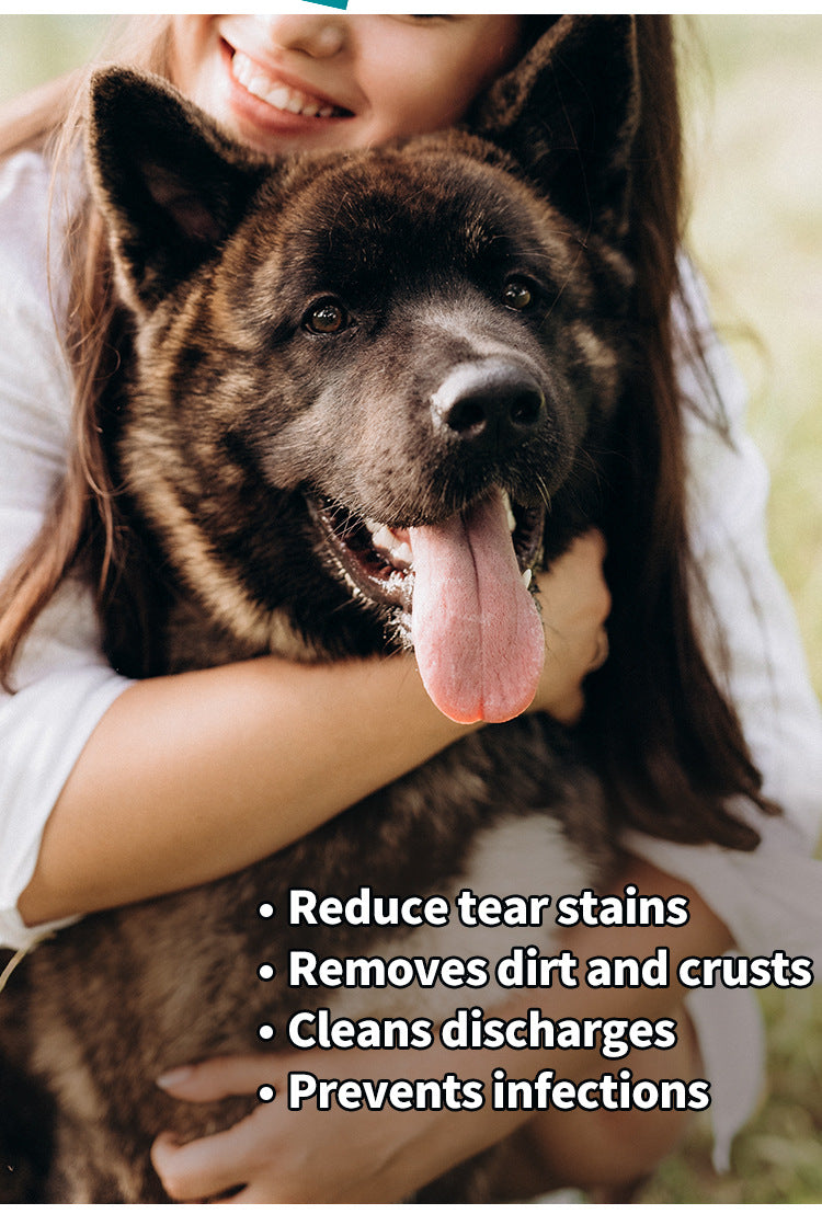 Effective Pet Tear Stain Removal Wipes | Gentle Cat Eye Cleaners