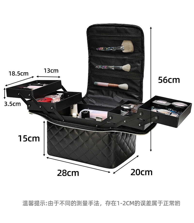 Stylish Large Capacity Makeup Brush Set Cosmetic Storage Bag