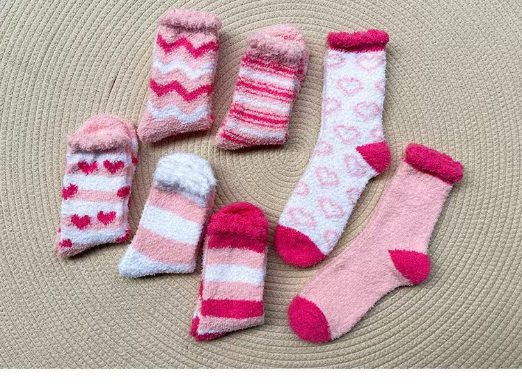 Cozy Heart-Shaped Floor Socks for Women | Warm & Non-Shedding