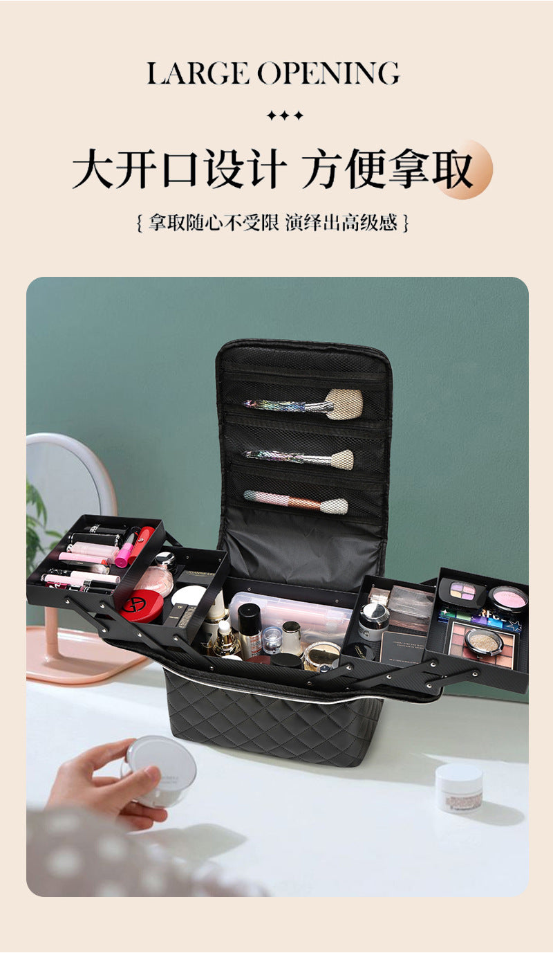 Stylish Large Capacity Makeup Brush Set Cosmetic Storage Bag