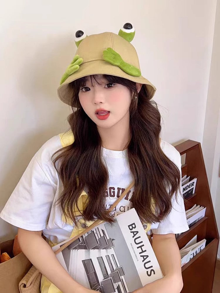 Cute Big Eyes Frog Bucket Hats | Stylish Sun Protection Cap