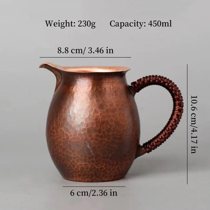 Elegant Vintage Copper Tea Mug | Stunning Hammered Coffee Cup