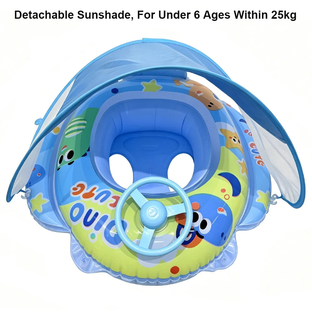 Detachable Sunshade Pool Float | Inflatable Swim Fun for All Ages