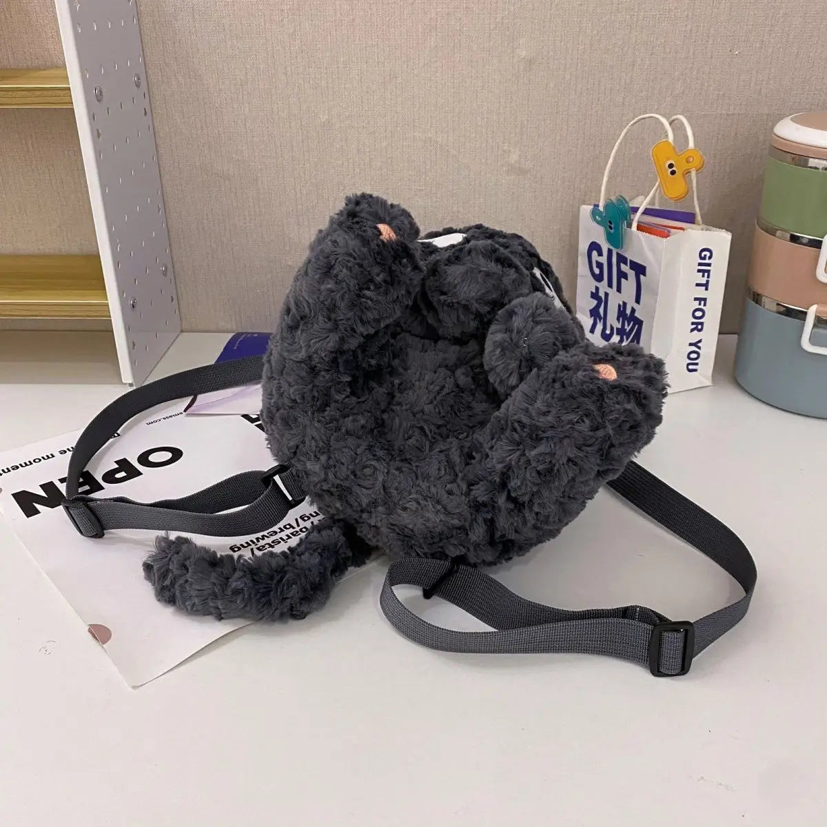 Cute Black Cat Plush Backpack | Adorable Kawaii Knapsack for All