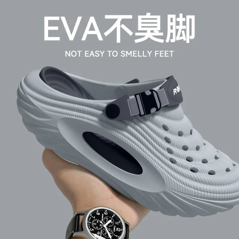 Men's Summer Thick Sole Breathable Outdoor Slippers | Comfort & Style