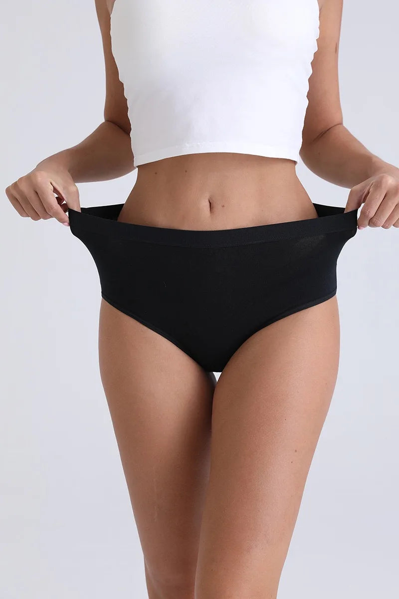 Plus Size High Waist Cotton Briefs for Women | Breathable Comfort