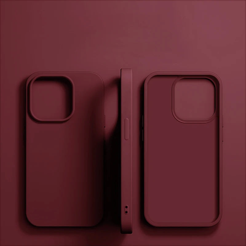 Luxury Liquid Silicone Phone Case for iPhone 11-16 Pro Max & Plus
