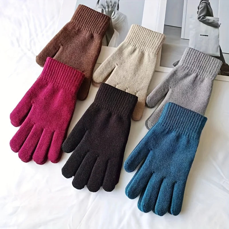 Colorful Women's Winter Gloves | Fleece-Lined Comfort Set