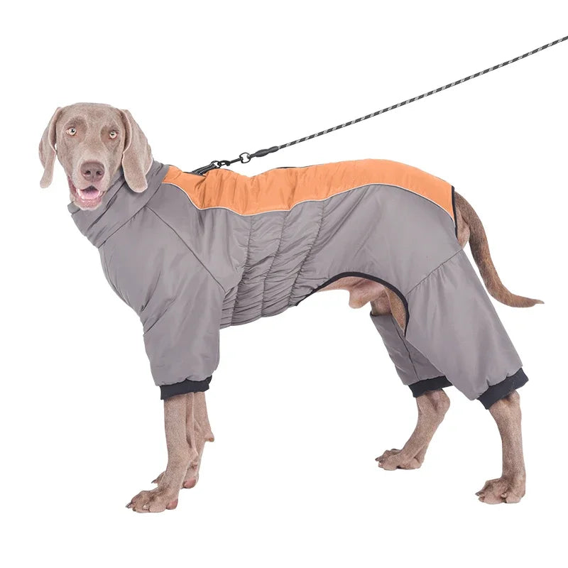 Waterproof Dog Rompers Jumpsuit | Winter Overalls for Large Dogs