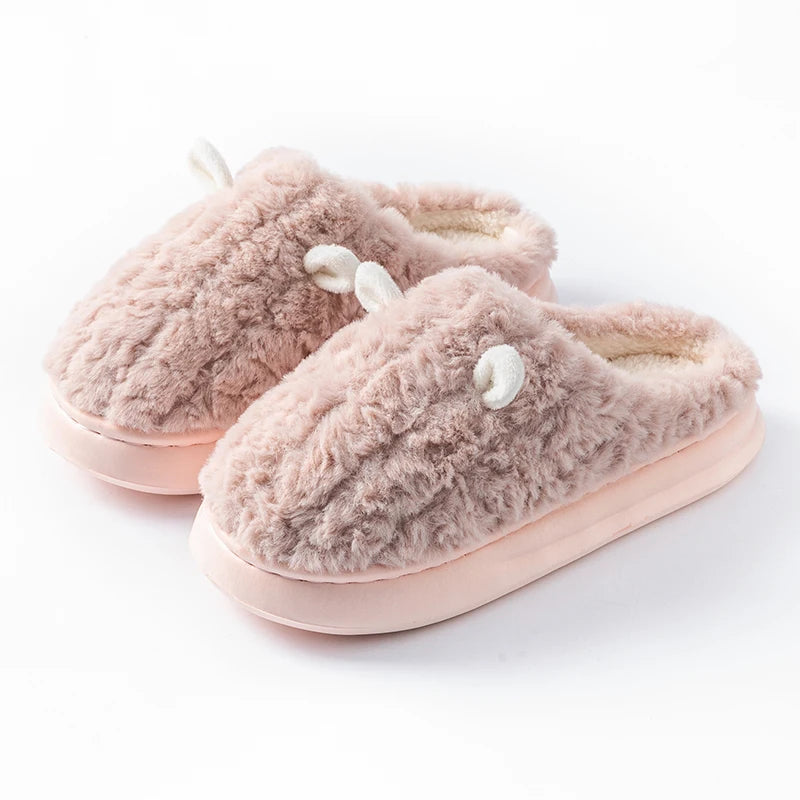 Cute Cartoon Plush Winter Slippers | Warm Comfort for Home