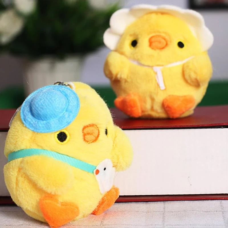 Llavero de peluche de mini pollo lindo | Adorable colgante para bolso