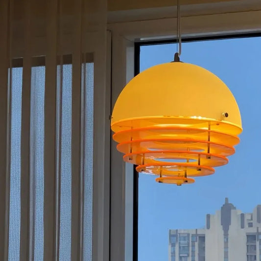 Lámpara colgante vintage atardecer estilo retro Bauhaus | Iluminación de ambiente elegante