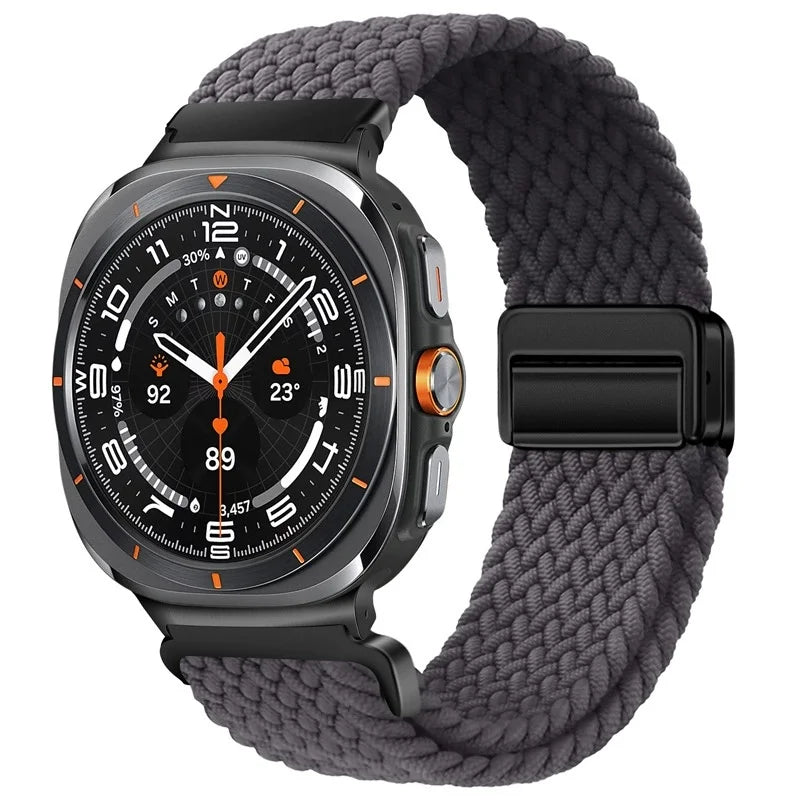 Nylon Braided Loop Strap | Magnetic Sport Bracelet for Watches