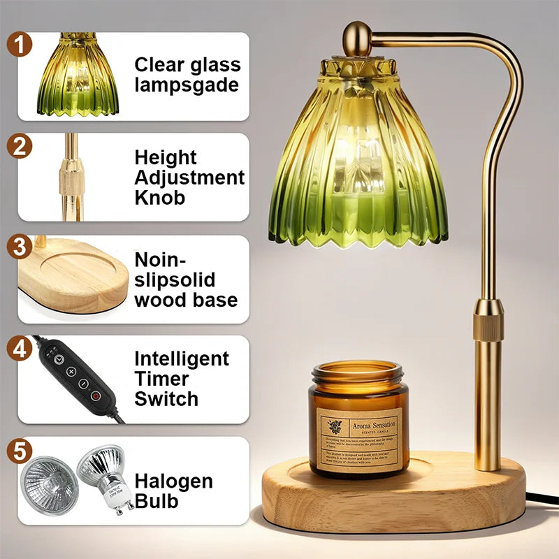 Candle Warmer Lamp with Timer | Aromatherapy Night Light
