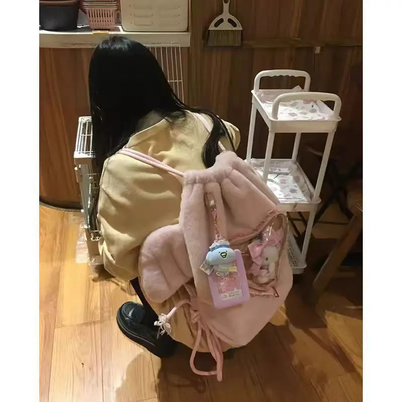 Plush Angel Wing Ita Bag Backpack | Y2K Harajuku Style