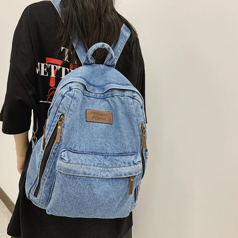 Trendy Denim Backpack for Students | Durable & Stylish Design