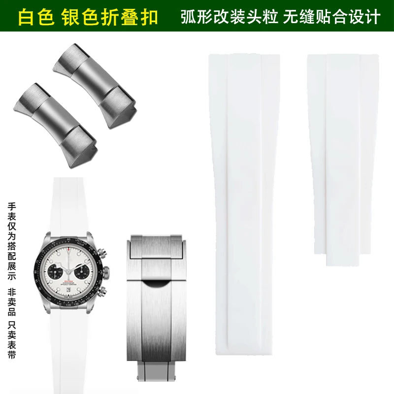 Soft Rubber Watch Strap | Quick Release Diver Band for All Watches