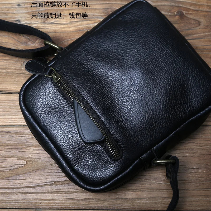 Bandolera de cuero genuino para hombre | Elegante y duradera