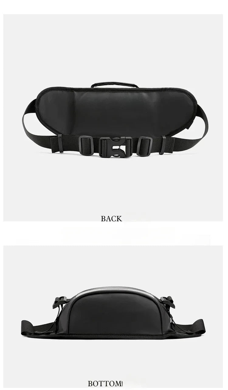 2024 Large Capacity Anti-theft Male Belt Close-Fitting Waist Bags Multi-Functional Shoulder Bag Men Nylon Fanny Chest Fanny Pack