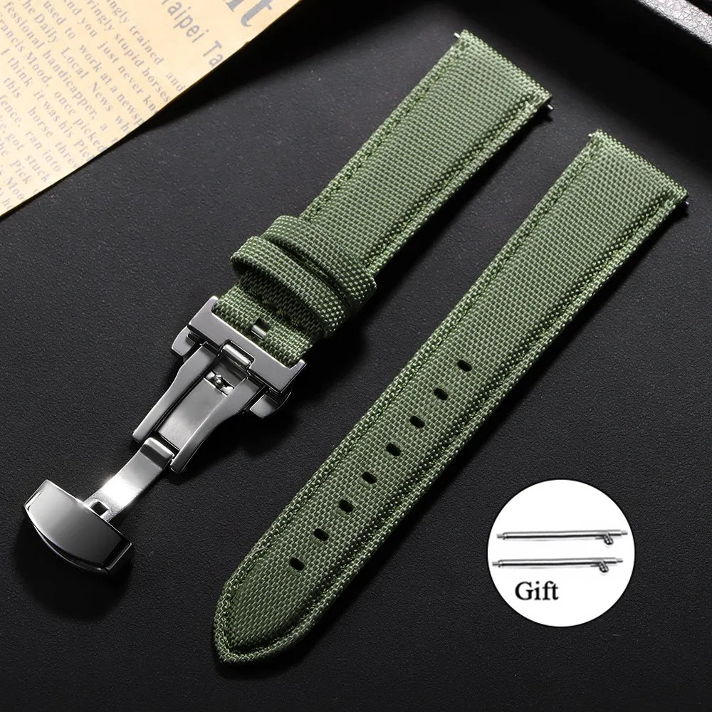 Versatile Sailcloth Watch Strap | Waterproof Nylon Quick Release Band