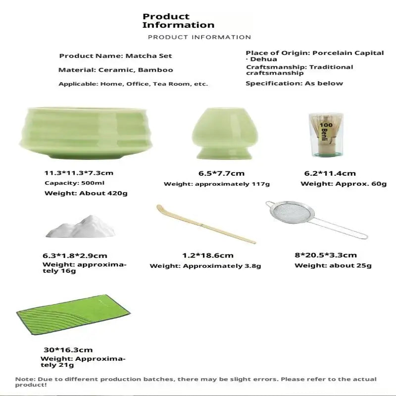7pcs Matcha Tea Set | Complete Matcha Making Tools