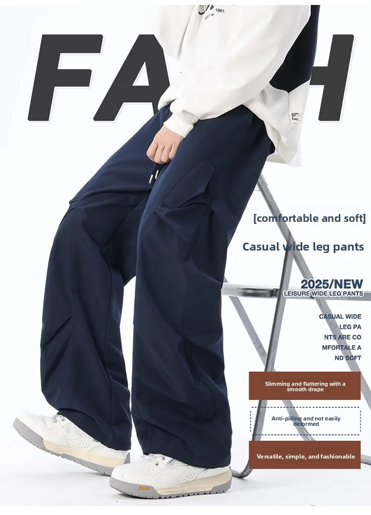 Men's Multi-Pocket Cargo Overalls | Stylish Baggy Trousers for Summer