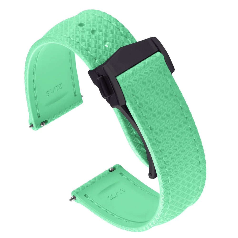 Universal Tropical FKM Rubber Watch Strap | Quick-Release Dive Bracelets