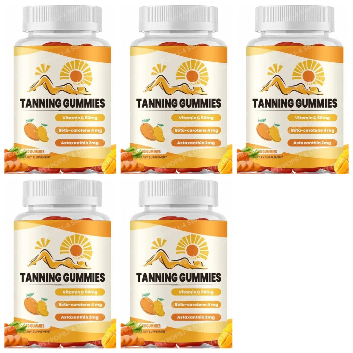 Tanning Gummies with Astaxanthin & Vitamin C for Healthy Skin
