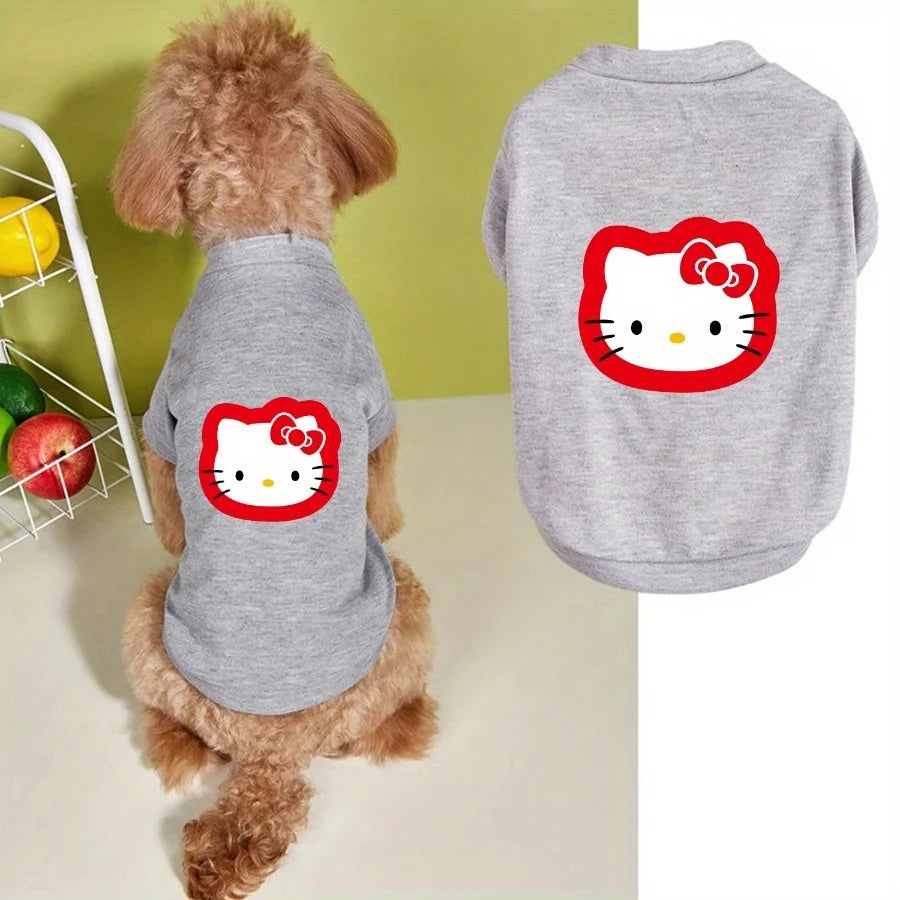Cute Cat Printed Pet Hoodie | Fashionable and Cozy