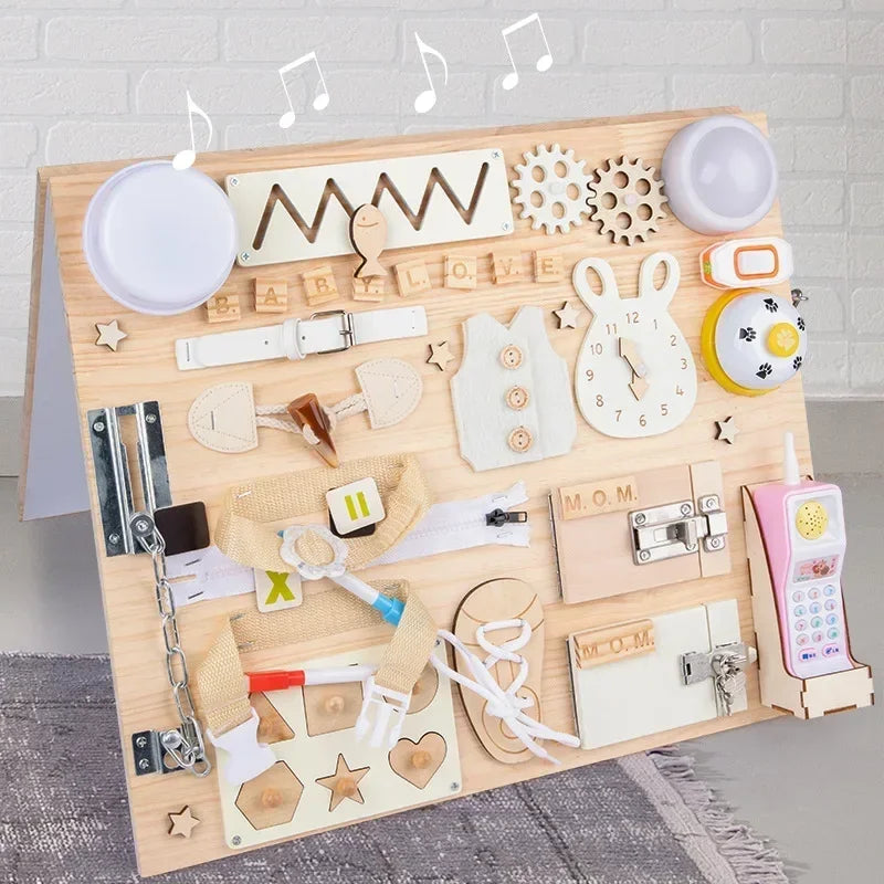 Engaging Montessori Busy Board | Educational Wooden Toy for Kids