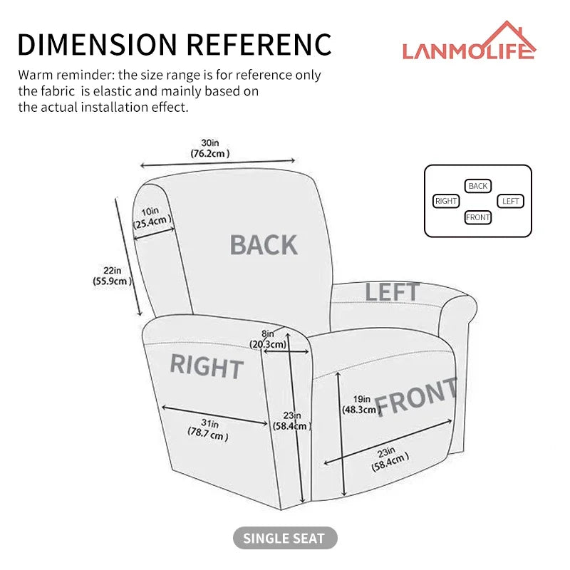 Non-Slip Recliner Slipcovers | Furniture Protector Couch Covers