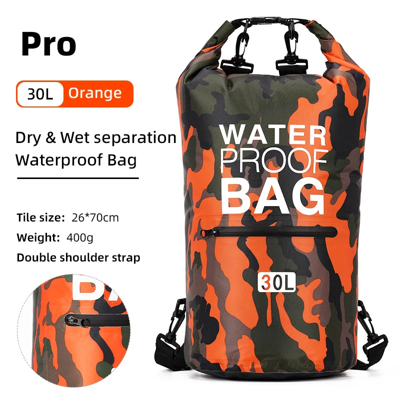 Waterproof Dry Bags & Wet Separation Backpack for Outdoor Activities