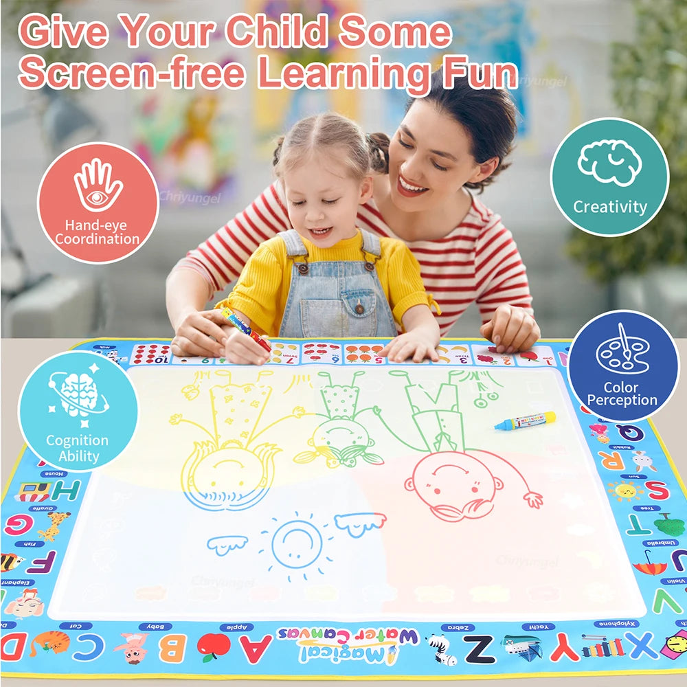 Magic Water Drawing Mat for Kids | Reusable Mess-Free Doodle Toy