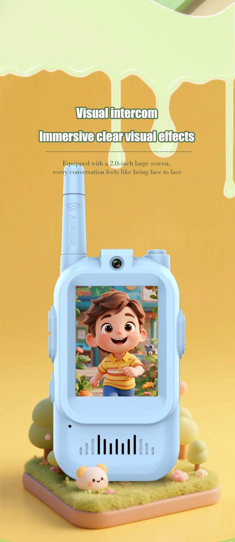 Kids Walkie Talkies with Video | Rechargeable Clear Sound Communication
