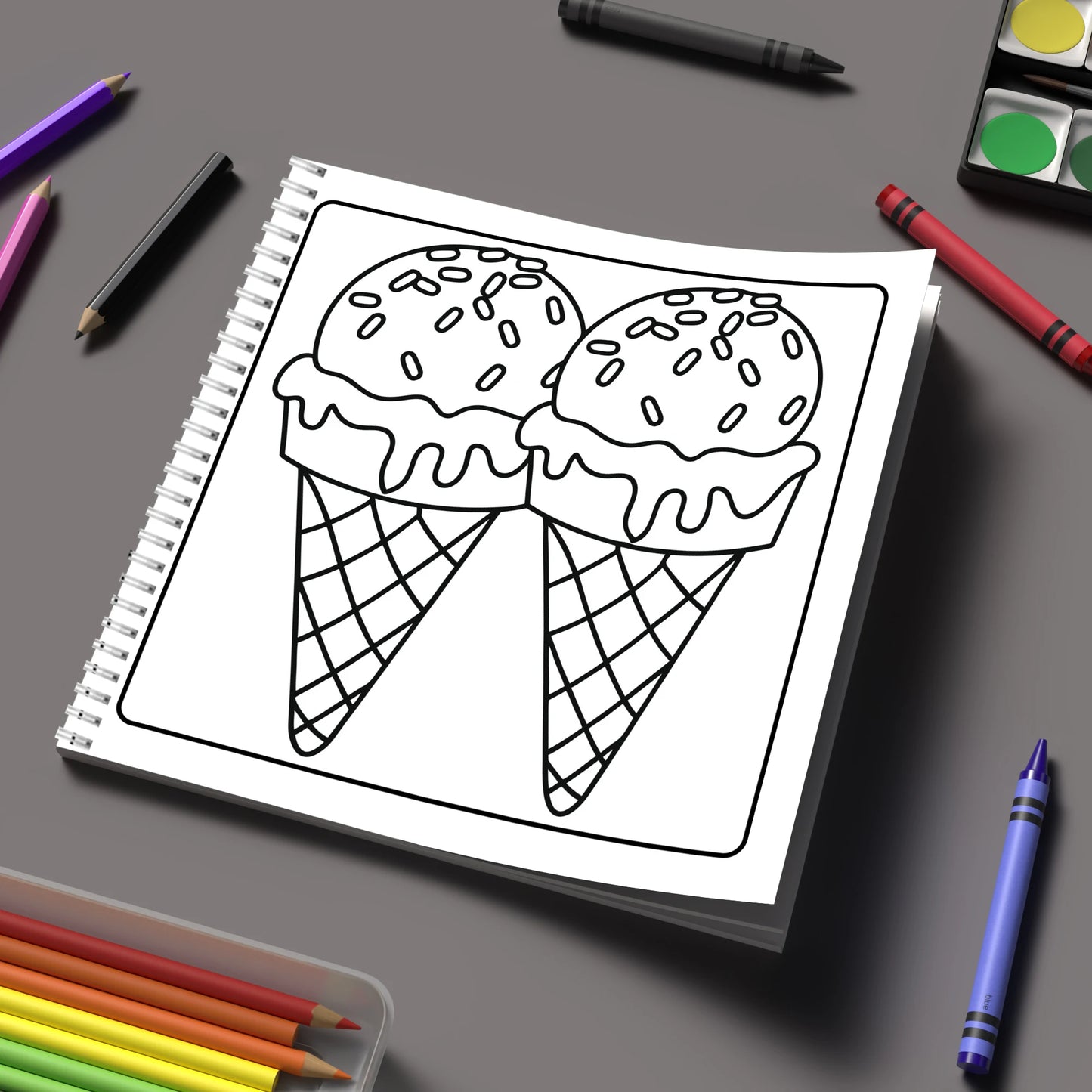 Easy Dessert Coloring Book for Adults | Stress Relief & Fun