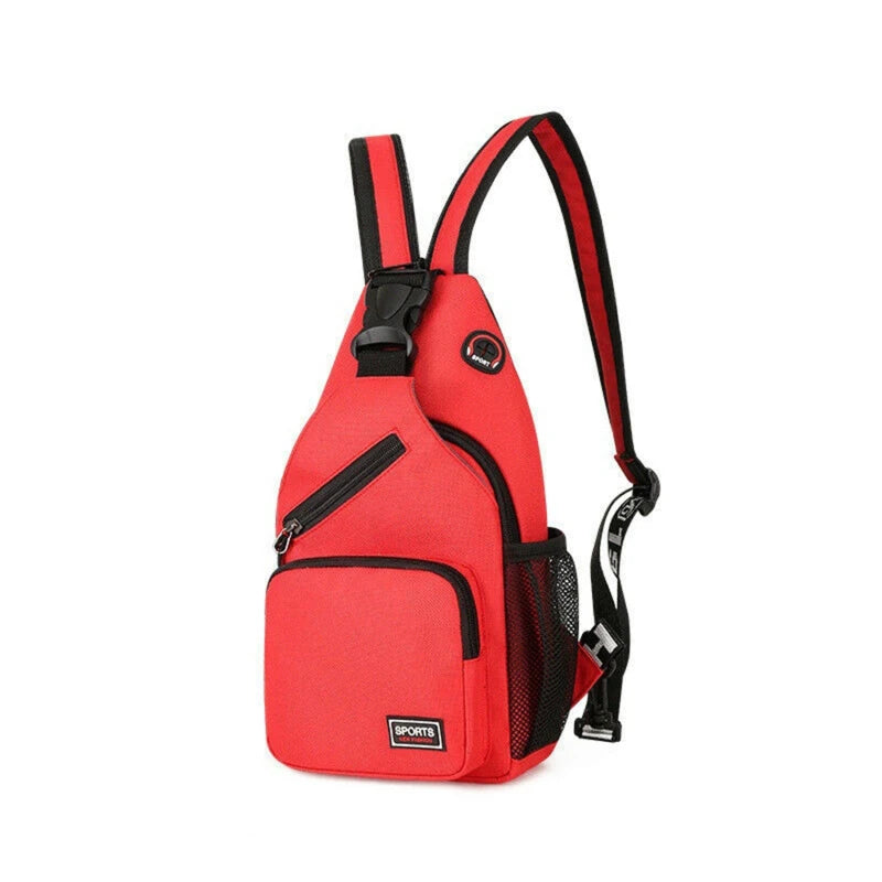 Women's Solid Color Chest Bag | Multi-Function Zipper Shoulder Bag