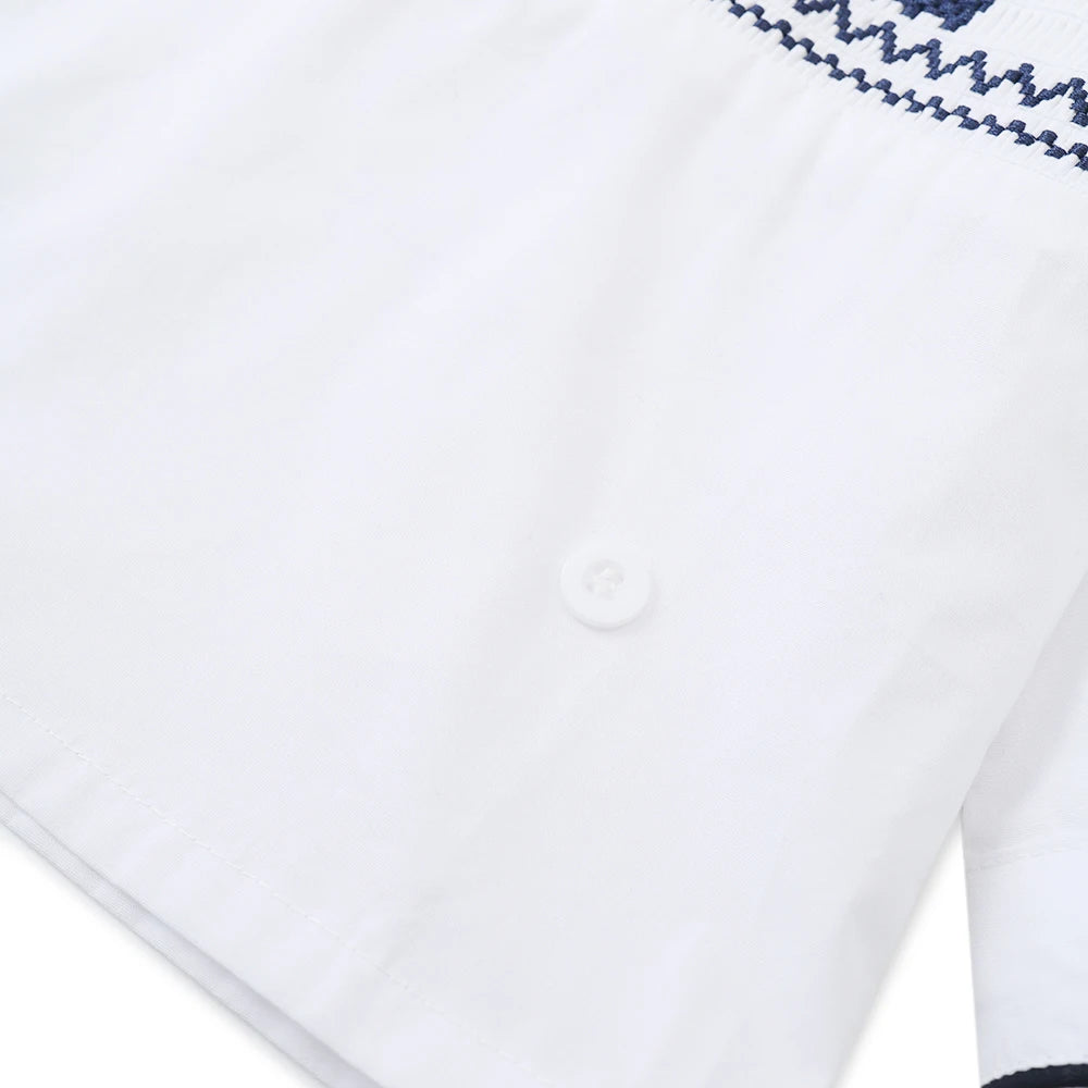 Stylish Boys Boat Smocked T-shirt Set | Trendy Infant Summer Outfit