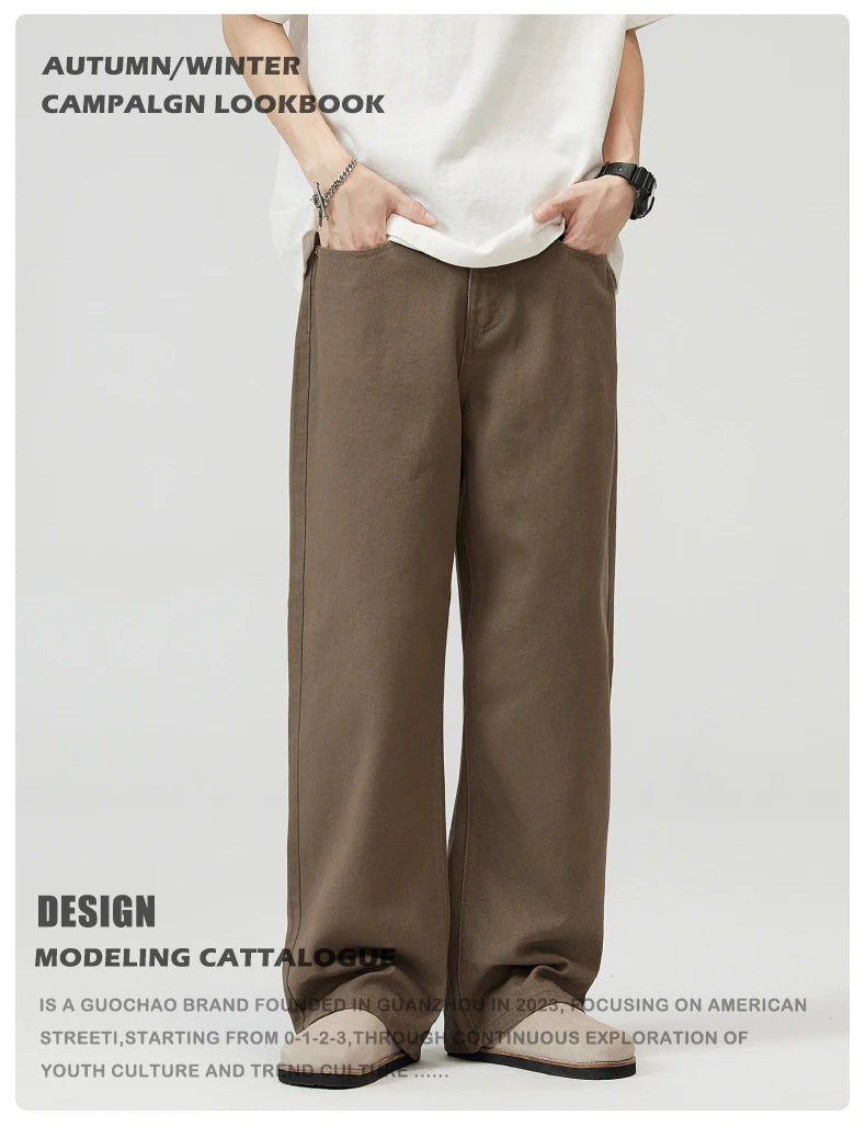 Men's Comfortable Baggy Straight Jeans | Casual Fashion Denim Pants
