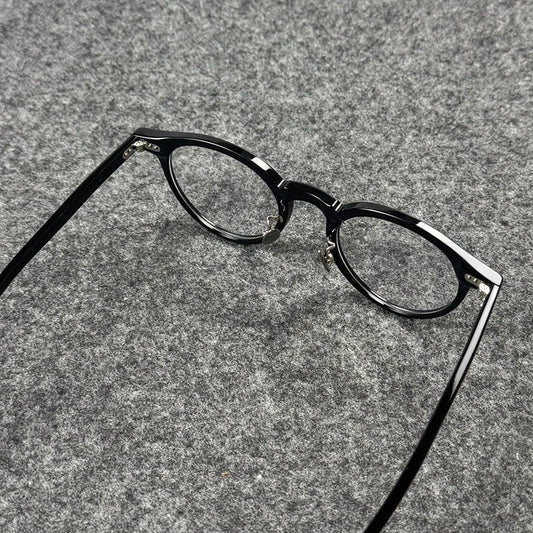 Monturas de gafas unisex retro redondas de acetato | Estilo atemporal