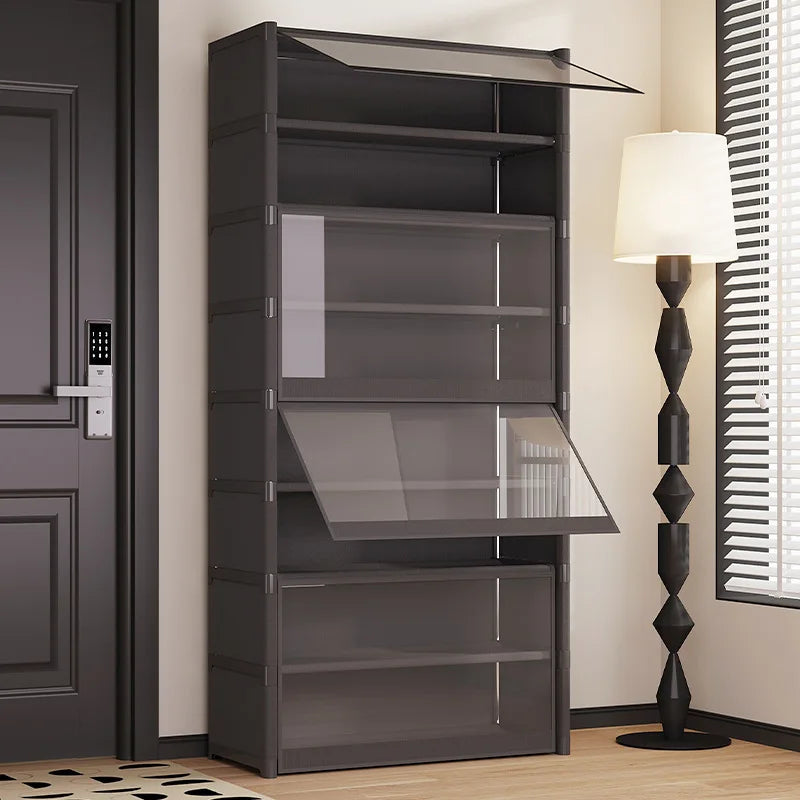 Large Transparent Dustproof Shoe Rack | Store Up to 24 Pairs
