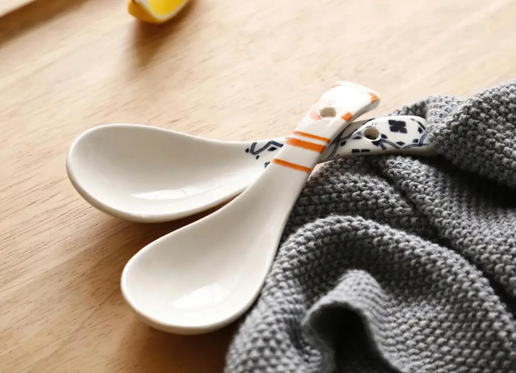 Ceramic Multi-Function Spoon | Japanese Style Tableware for Kitchen