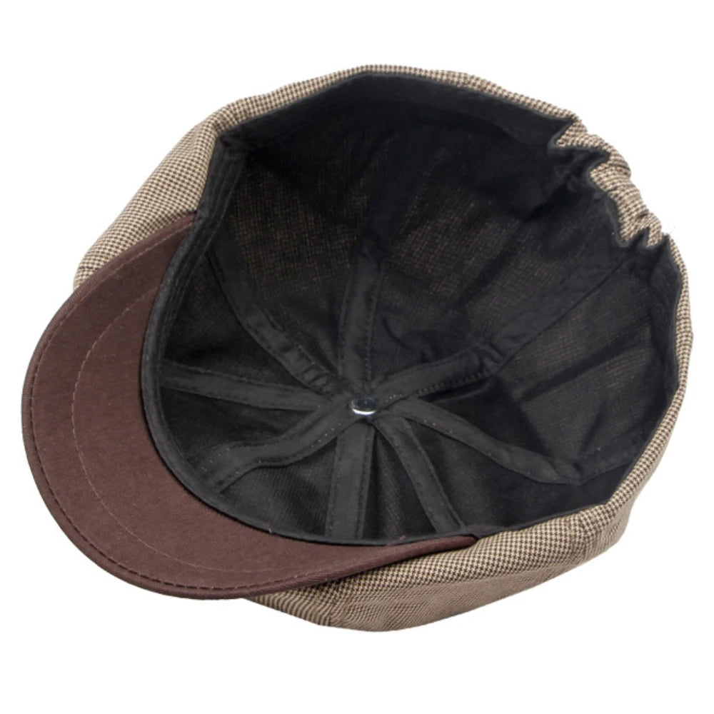 Unisex Plaid Beret Caps for Spring & Summer | Fashionable Flat Hats