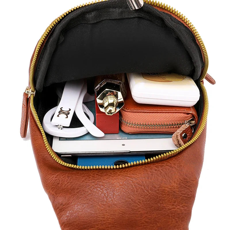 Stylish PU Leather Women Sling Bag | Versatile Crossbody Pack