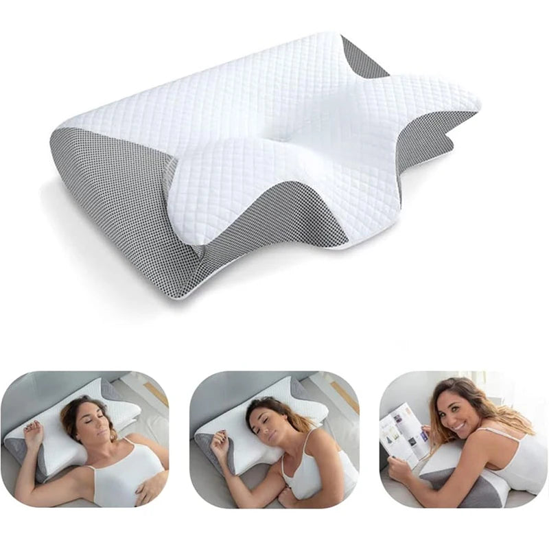 Ergonomic Memory Foam Cervical Pillow | Neck Pain Relief & Comfort
